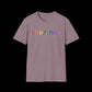 Gender Inclusive Pronouns She/They (rainbow text) Unisex T-Shirt - empowHERbyHeidi