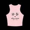 Hi, Bi Not Bye-Bye Micro Rib Racer Tank Top - LGBTQIA+ Top - Pink