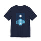 Navy Blue t-shirt with a stylized Minnesota flag and text "I Stand with MN" by empowHER by Heidi