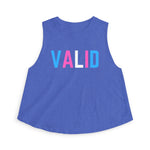 "VALID" Trans Pride Crop Tank - empowHERbyHeidi