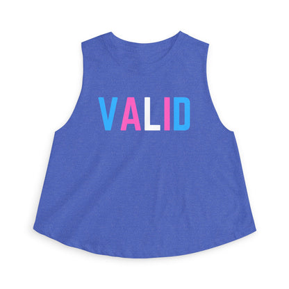 "VALID" Trans Pride Crop Tank - empowHERbyHeidi