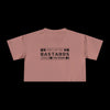 Don't Let the Bastards Grind You Down Crop Tee - Hazy Pink