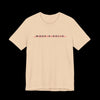 Woke-a-Holic Jersey Tee | Stay Woke, Stay Stylish - Sand