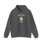 Gray hoodie with a graphic of the Portland protest frog and text "radical left scum" by empowHER by Heidi