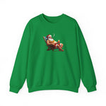 Green Naughty Santa Holiday Sweatshirt - empowHERbyHeidi