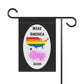 Garden flag with text "Make America Gay Again" with a Pride flag map of the United States by empowHER by Heidi