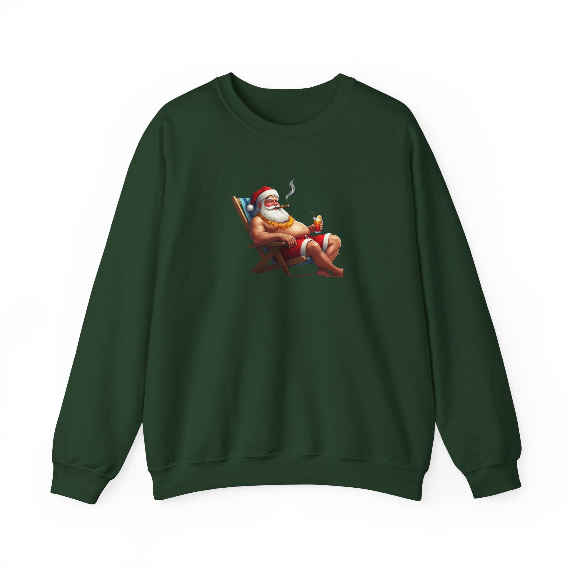Dark green Naughty Santa Holiday Sweatshirt - empowHERbyHeidi