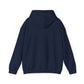 Navy blue hoodie on a white background