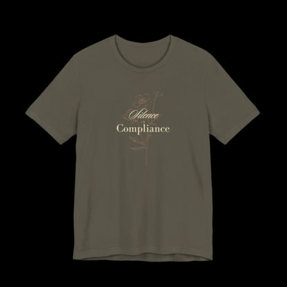 Silence Is Compliance Jersey Tee | Speak Up for Democracy - empowHERbyHeidi