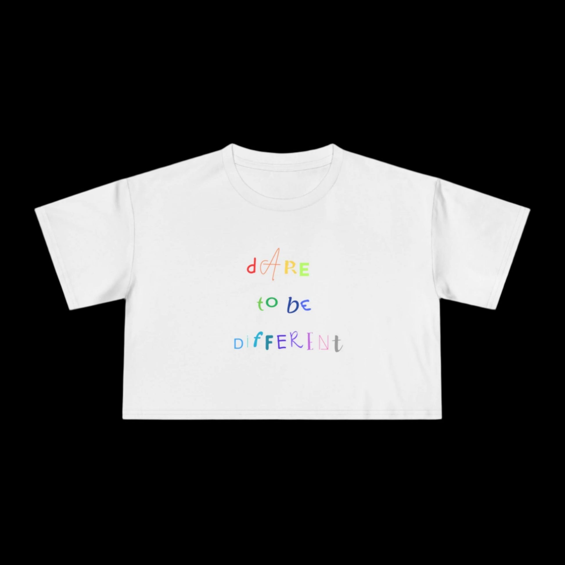 Dare to be Different - Pride Crop Tee - empowHERbyHeidi