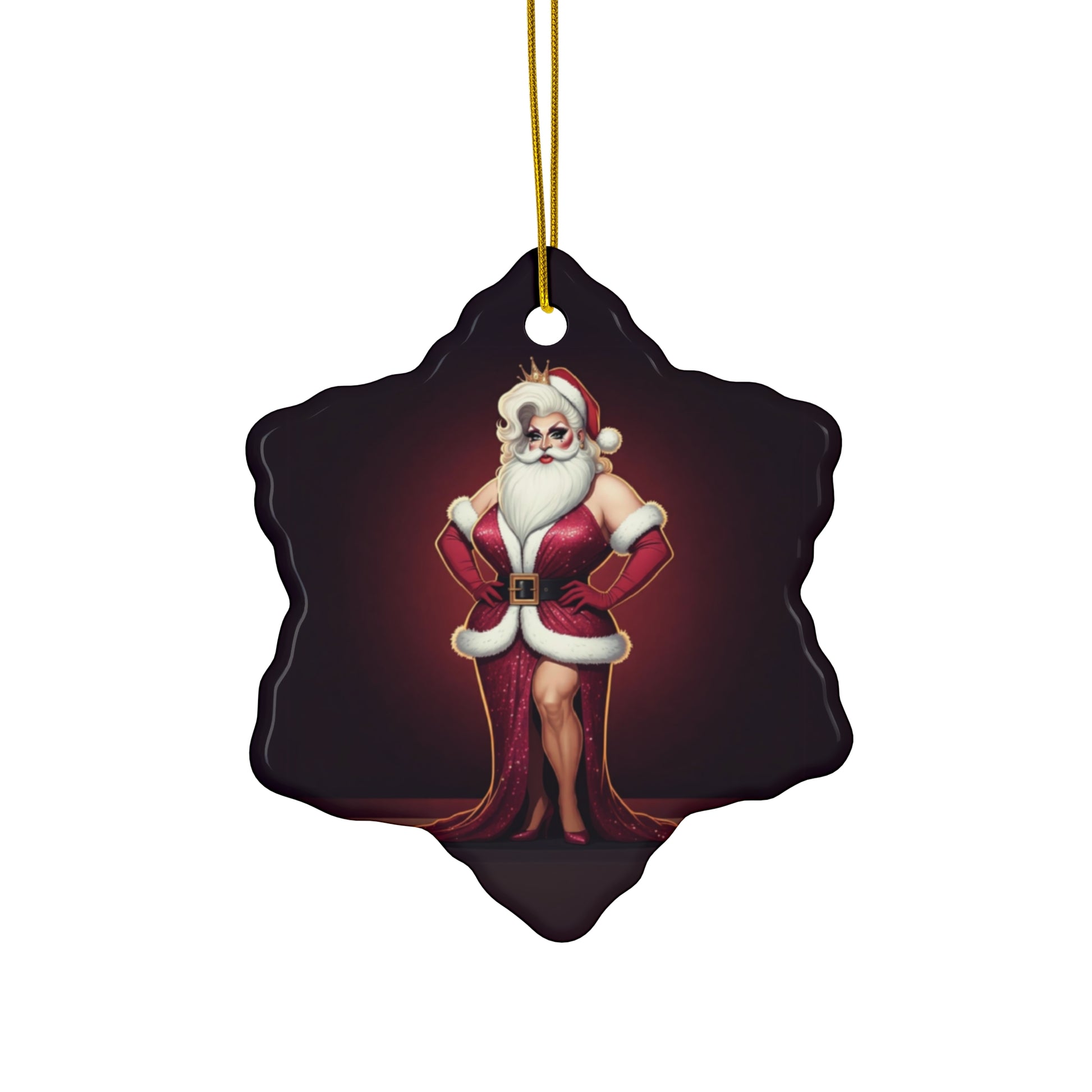 Mary Christmas - Santa's Drag Persona Star Ornament - empowHERbyHeidi