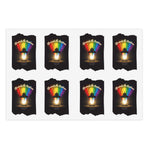 Set of 8 stickers with lantern with rainbow light and 'Illuminate the Resistance' text by empowHER by Heidi