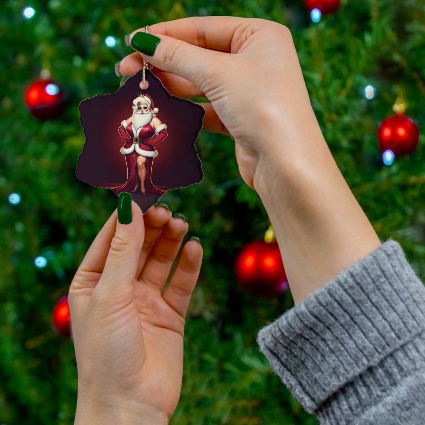 Mary Christmas - Santa's Drag Persona Ornament