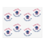 Set of 'Together We Are America' stickers with a red, white, and blue design by empowHER by Heidi