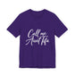 Purple t-shirt with 'Call me Aunt Tifa' text – empowHER by Heidi political protest apparel