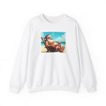 Naughty Santa on Vacation Holiday Sweatshirt - empowHERbyHeidi