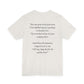 White t-shirt with black text from Emma Lazarus's poem "Give me your tired, your poor,
Your huddled masses yearning to breathe free,
The wretched refuse of your teeming shore.
Send these, the homeless, tempest-tost to me,
I lift my lamp beside the golden door!" by empowHER by Heidi
