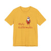 Mele Kalikimaka Hawaiian Santa Jersey Tee - Heather Yellow