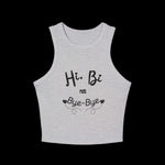 Hi, Bi Not Bye-Bye Micro Rib Racer Tank Top - empowHERbyHeidi