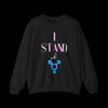 I Stand With Transgender (rights) Equality & Inclusivity Sweatshirt - Faded Black