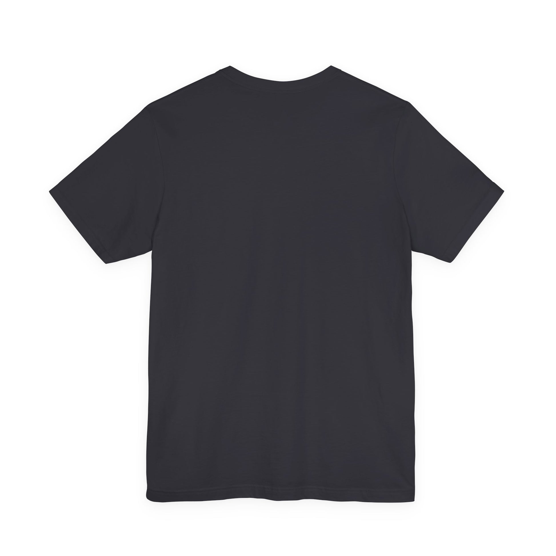 Black t-shirt on a white background