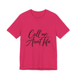 Pink t-shirt with 'Call me Aunt Tifa' text – empowHER by Heidi political protest apparel