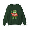 "Merry RESISTmas" Protest Frog Sweatshirt - Forest Green