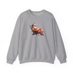 Gray Naughty Santa Holiday Sweatshirt - empowHERbyHeidi