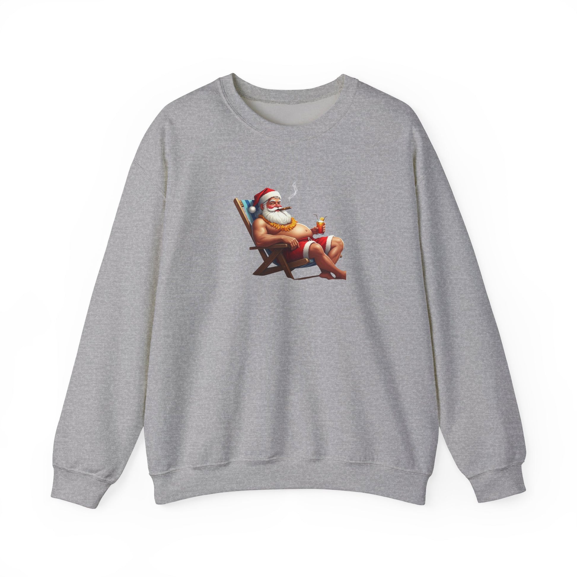 Gray Naughty Santa Holiday Sweatshirt - empowHERbyHeidi