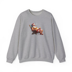 Gray Naughty Santa Holiday Sweatshirt - empowHERbyHeidi