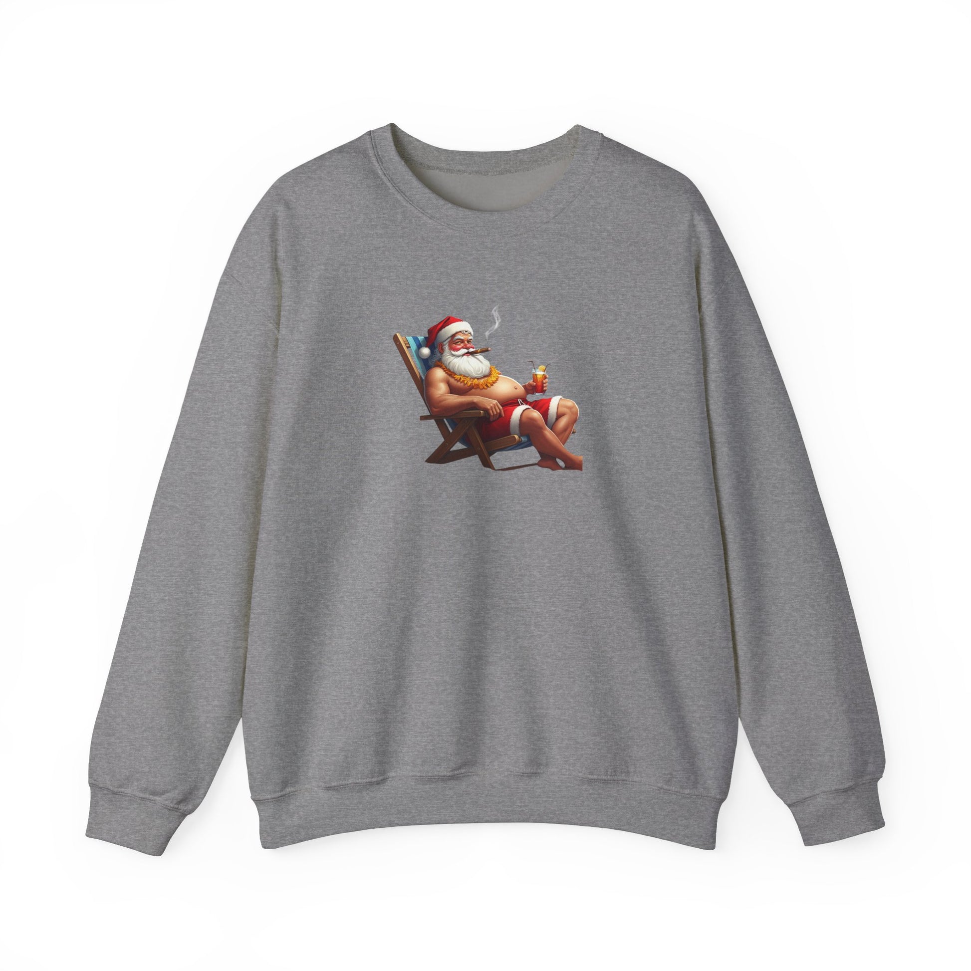 Dark gray Naughty Santa Holiday Sweatshirt - empowHERbyHeidi