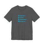 Gray t-shirt with blue text 'Solidarity Creates Unstoppable Movements' by empowHER by Heidi