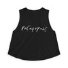 Simple Math Crop Tank - Black