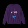 I Stand With Transgender (rights) Equality & Inclusivity Sweatshirt - Blackberry