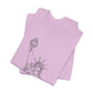 Folded lilac t-shirt with Statue of Liberty design by empowHER by Heidi