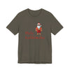 Mele Kalikimaka Hawaiian Santa Jersey Tee - Army