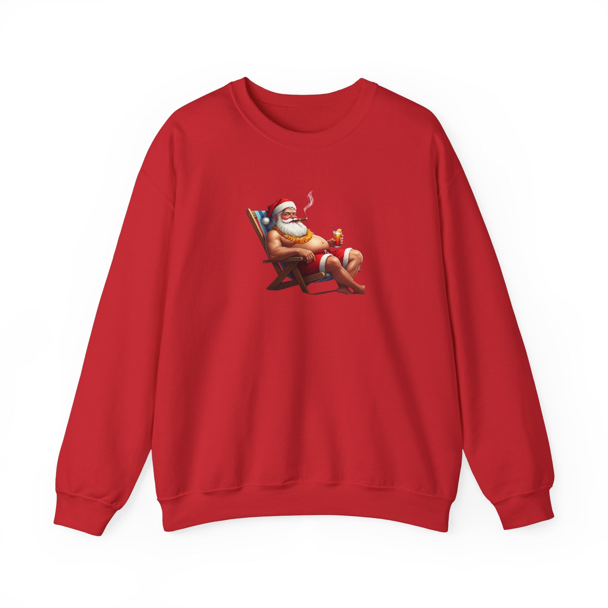 Red Naughty Santa Holiday Sweatshirt - empowHERbyHeidi