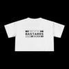 Don't Let the Bastards Grind You Down Crop Tee - White