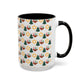 Happy ChristmaHanukKwanzaa Color Accent Holiday Coffee Mug (11, 15oz) - empowHERbyHeidi