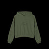 Script C*nt Cinched Bottom Hoodie - Military Green