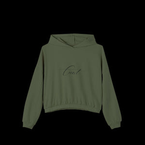 Cursive C*nt Cinched Bottom Hoodie - empowHERbyHeidi