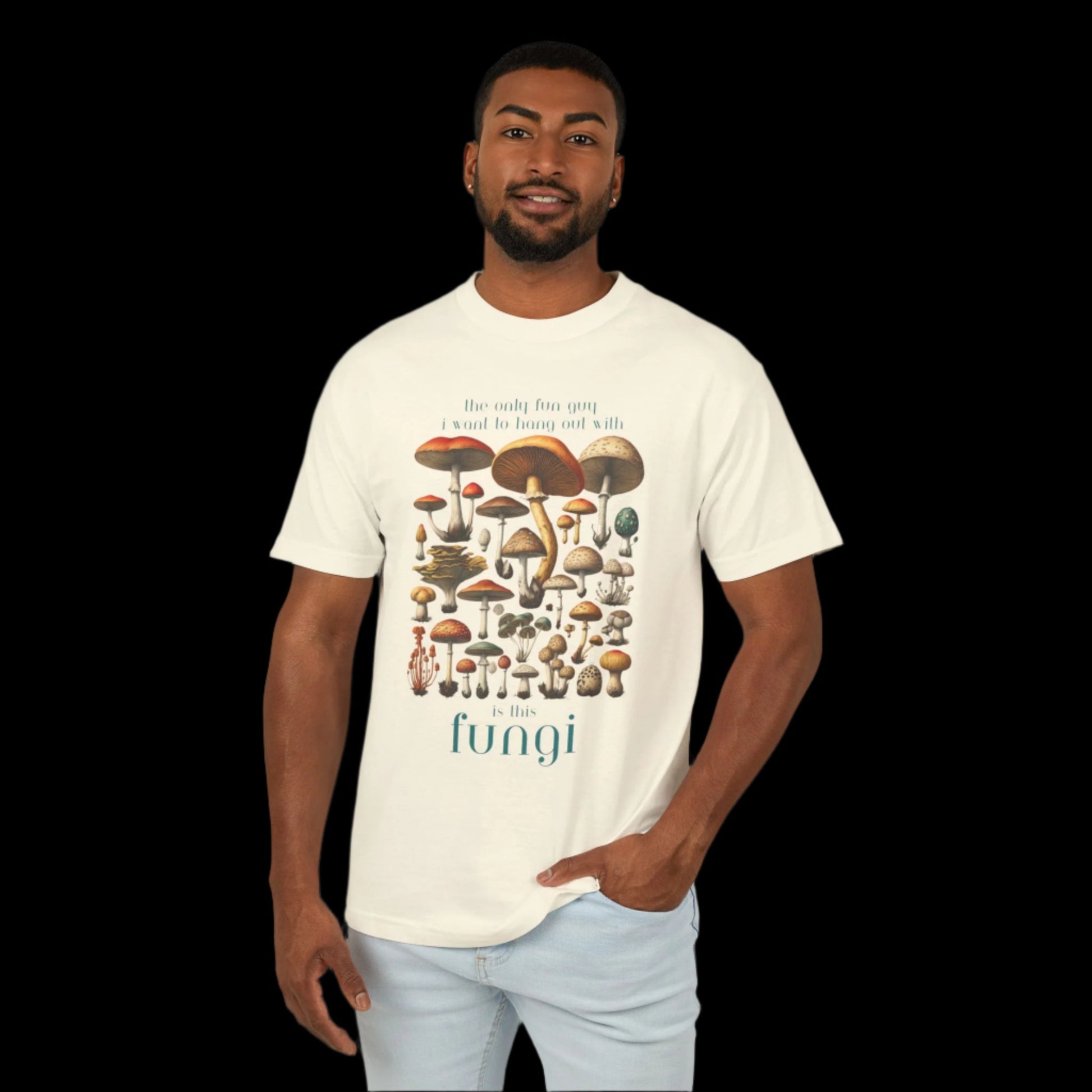 Fungi Not Fun Guy Heavyweight Cotton Tee - empowHERbyHeidi