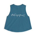 Blue tank top with the mathematical equation "8+6+4+7=25" text by empowHER by Heidi