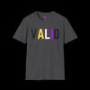 Non-Binary Pride VALID Tee - Show Your Support - Dark Heather