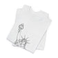 Folded ash gray  t-shirt with Statue of Liberty design by empowHER by Heidi