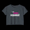 I Stand Against the Patriarchy Crop Top - Antique Denim