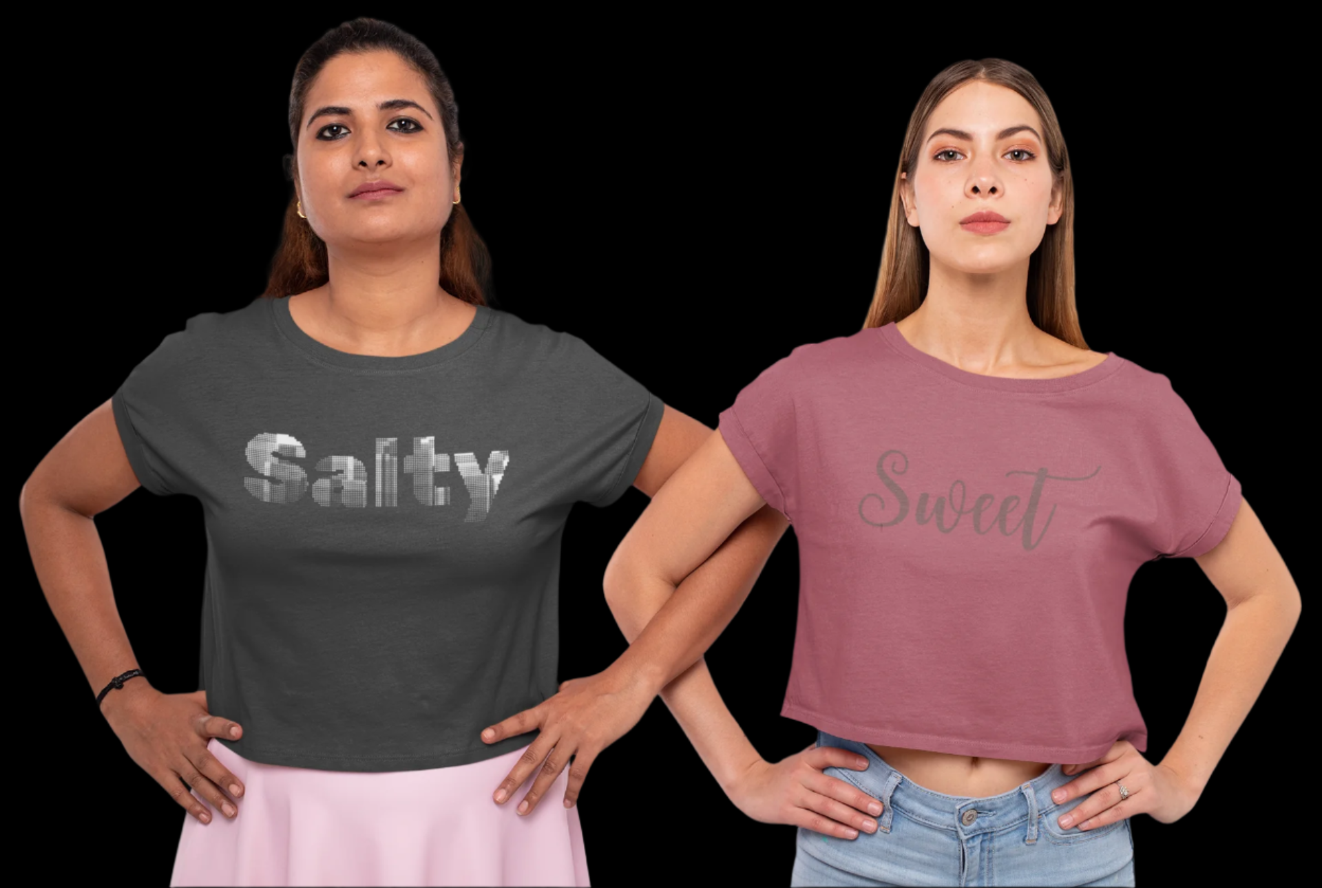 Sweet & Salty Collection Crop Tops - empowHERbyHeidi