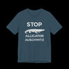 Stop Alligator Auschw*tz Jersey Tee - Deep Teal