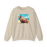 Naughty Santa on Vacation Holiday Sweatshirt - empowHERbyHeidi
