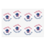 Set of 'Together We Are America' stickers with a red, white, and blue design by empowHER by Heidi